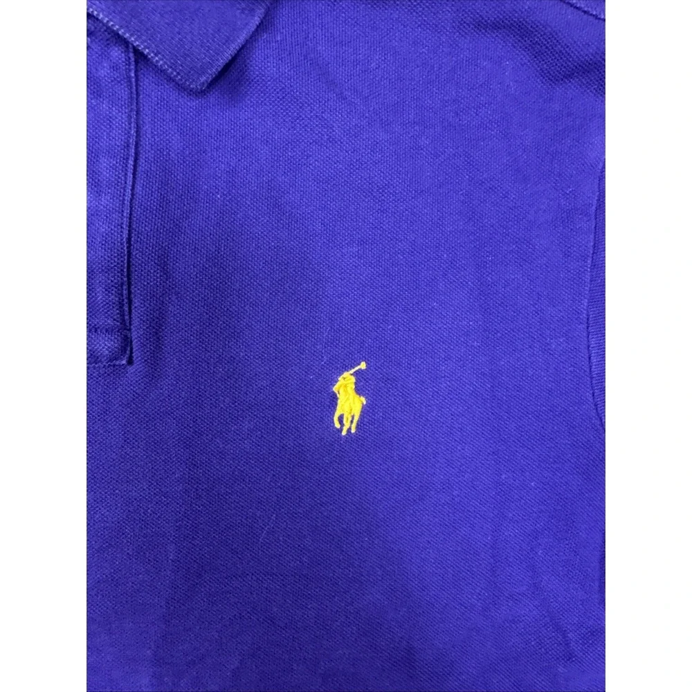 Polo By Ralph Lauren Polo Shirt Men's Size Medium Purple Custom Fit Gold Pony